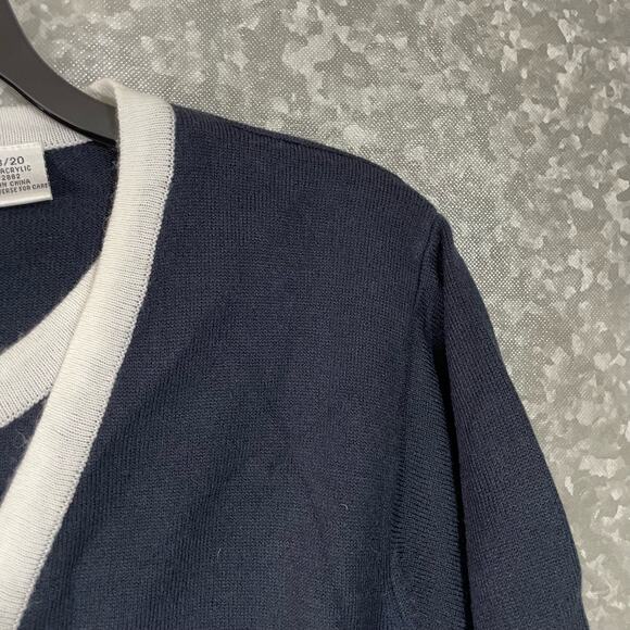 Fashion Bug Womens Vintage Navy Blue Knit Cardigan Set - Size 18/20 - Retro Glam - Picture 2 of 5